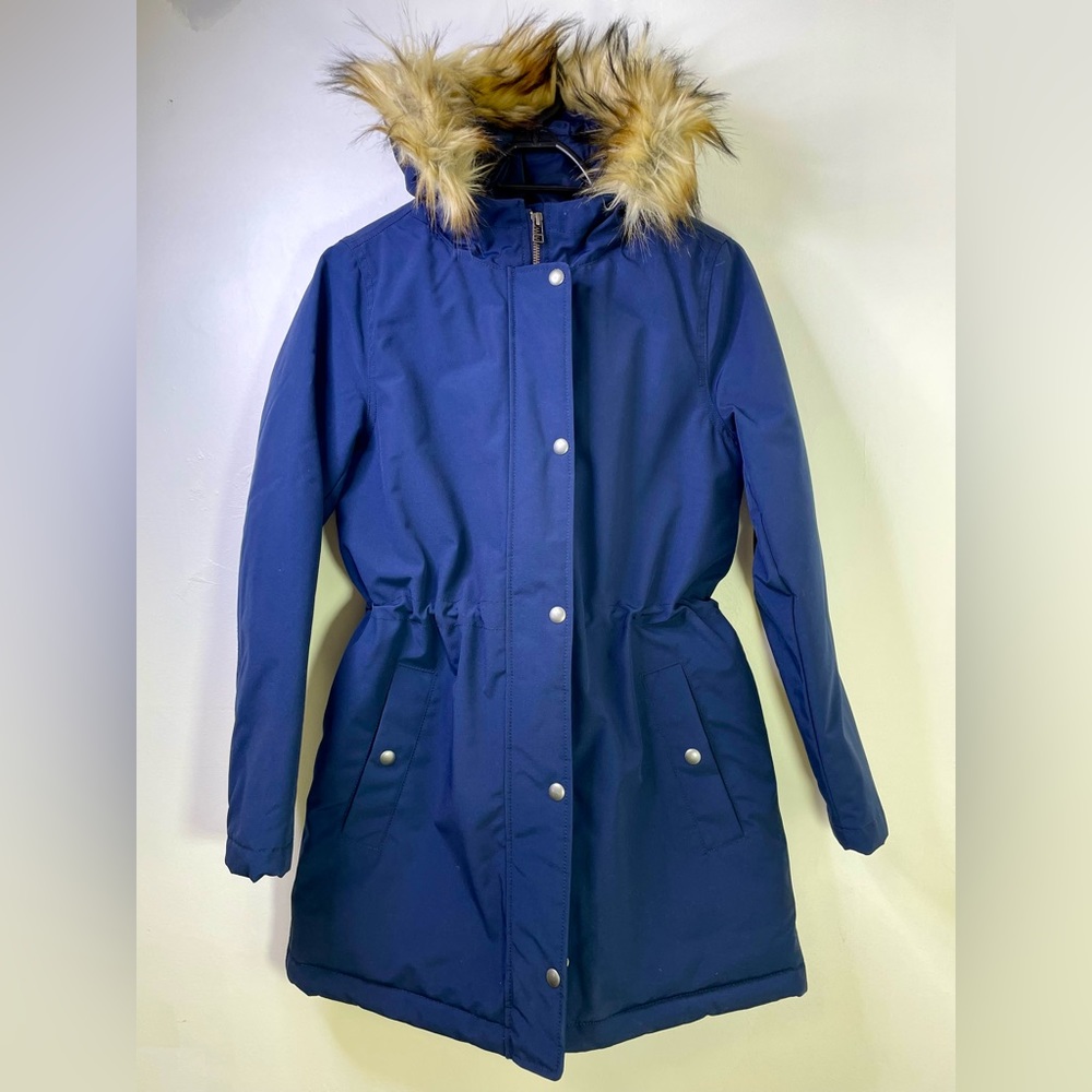J Crew XXS Winter Parka Navy Hooded